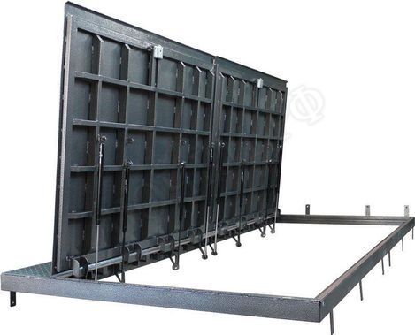 Напольный люк Дворник Уголок, алюминиевый рифленый лист, 2 створки 1000*2300 Напольный люк Дворник Уголок, алюминиевый рифленый лист, 2 створки 1000*2300