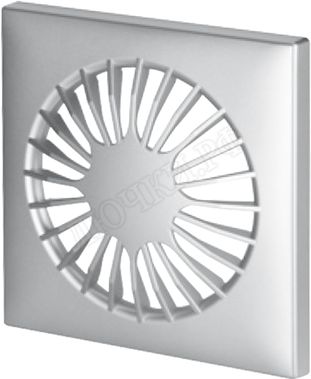 Вытяжной вентилятор Awenta System+, Turbo, 100 KWT100CTR, Omega, POSA100, Серебро (сатин), пластик Вытяжной вентилятор Awenta System+, Turbo, 100 KWT100CTR, Omega, POSA100, Серебро (сатин), пластик