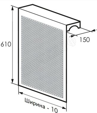 Радиаторный экран с перфорацией Кружок Перфорированный верх 1090*610 Радиаторный экран с перфорацией Кружок Перфорированный верх 1090*610
