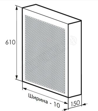Радиаторный экран с перфорацией Кружок Перфорированный верх 1090*610 Радиаторный экран с перфорацией Кружок Перфорированный верх 1090*610
