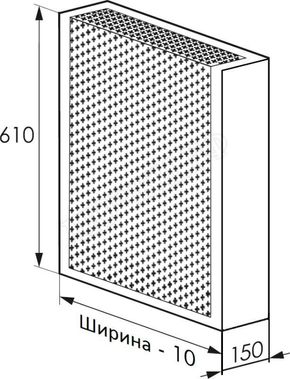 Радиаторный экран С перфорацией Цветок Перфорированный верх 890*610 Радиаторный экран С перфорацией Цветок Перфорированный верх 890*610