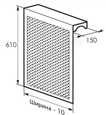 Радиаторный экран С перфорацией Цветок Перфорированный верх 890*610 Радиаторный экран С перфорацией Цветок Перфорированный верх 890*610