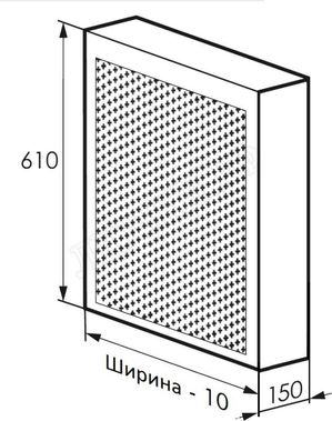 Радиаторный экран С перфорацией Цветок Перфорированный верх 890*610 Радиаторный экран С перфорацией Цветок Перфорированный верх 890*610