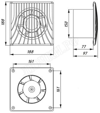 Вентилятор Awenta WA Series, WA150H Вентилятор Awenta WA Series, WA150H